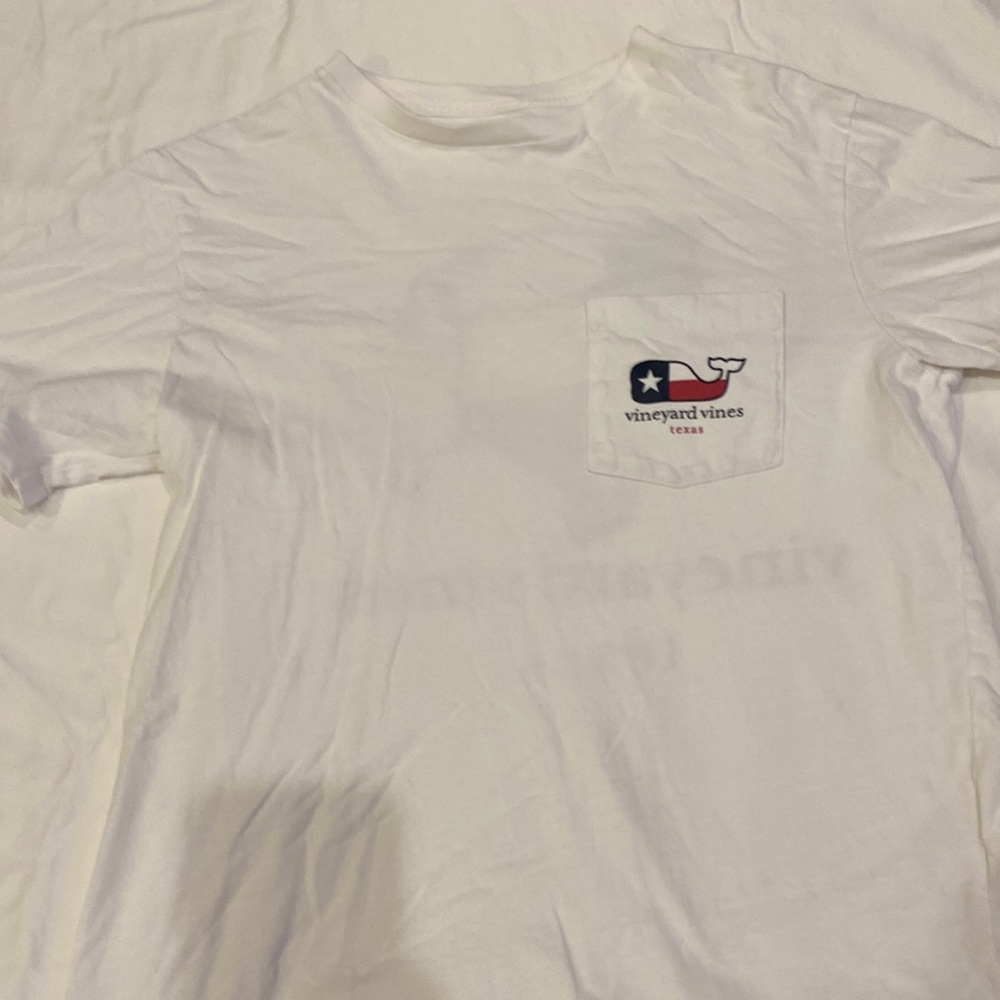 Boys vineyard vines, Texas extra small white pocketed T-shirt